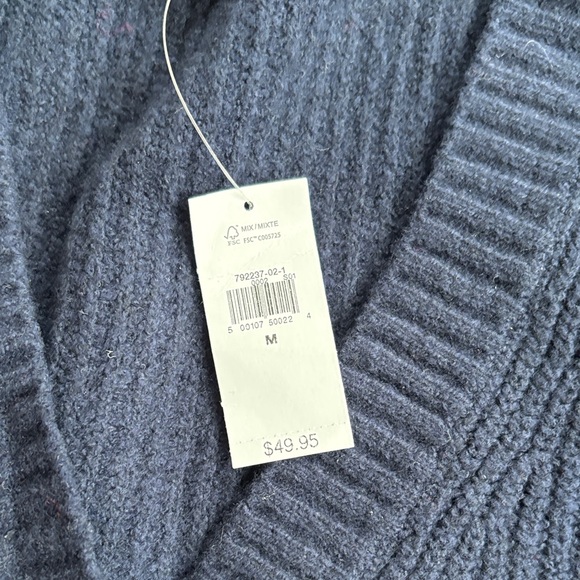 GAP Dark Blue Ribbed Button Vest - Picture 2 of 2